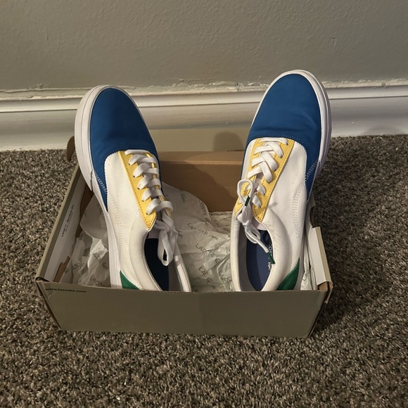 Lacoste Jump Serve Lace Canvas "White/Multi" Men's Shoe - Picture 2 of 5